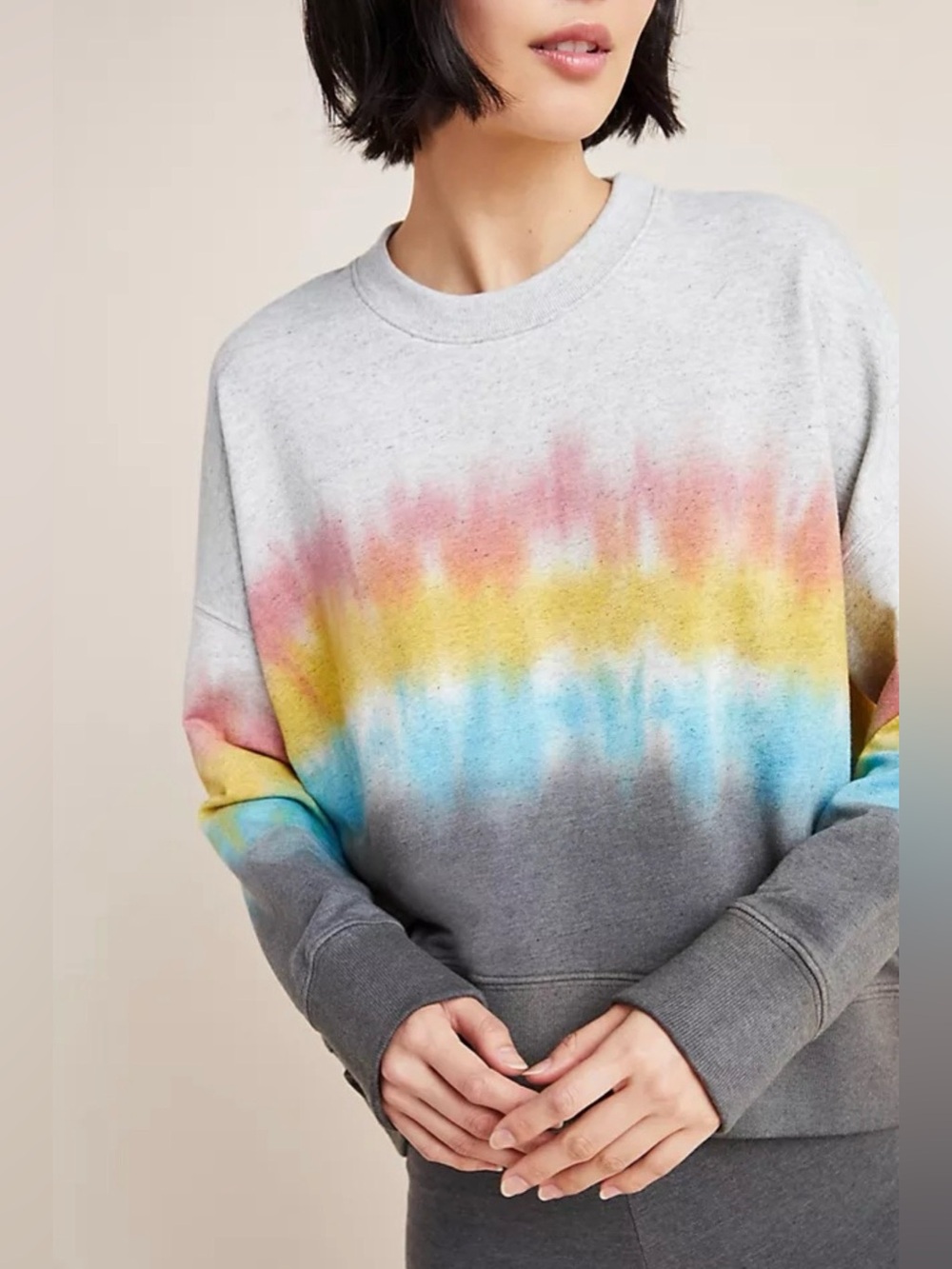 Anthropologie Sundry Dip-Dyed Oversized Sweatshirt